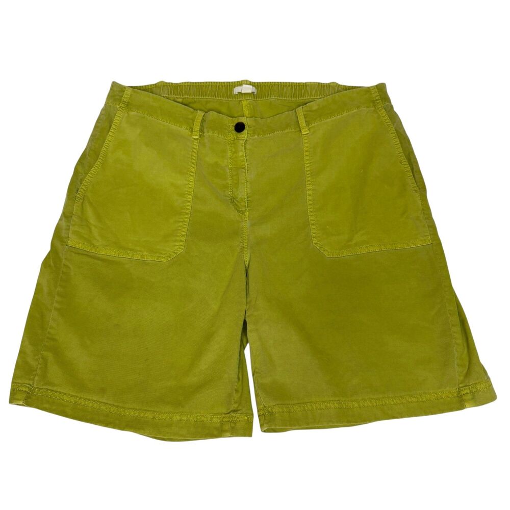 J Jill Casual Shorts Bermuda Womens Woven Green 18 18P Petite